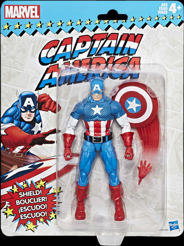 Captain America Action Figure Packaging PNG Image