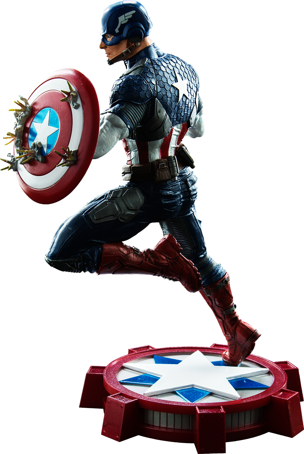 Captain America Action Pose PNG Image