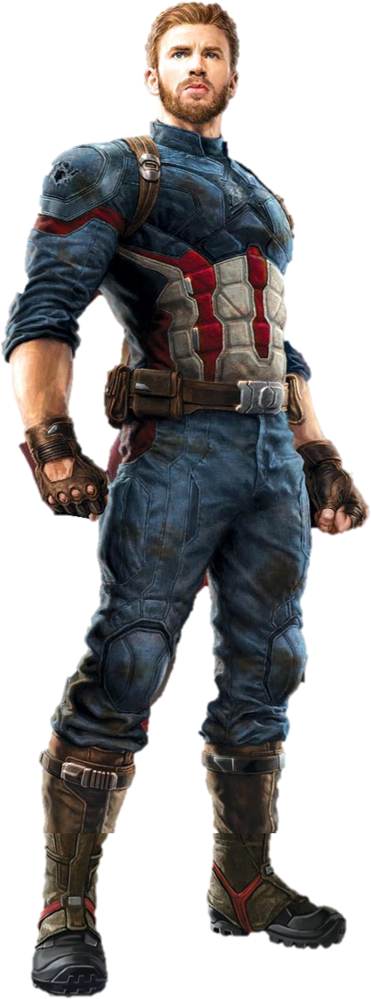 Captain America Full Body Pose PNG Image