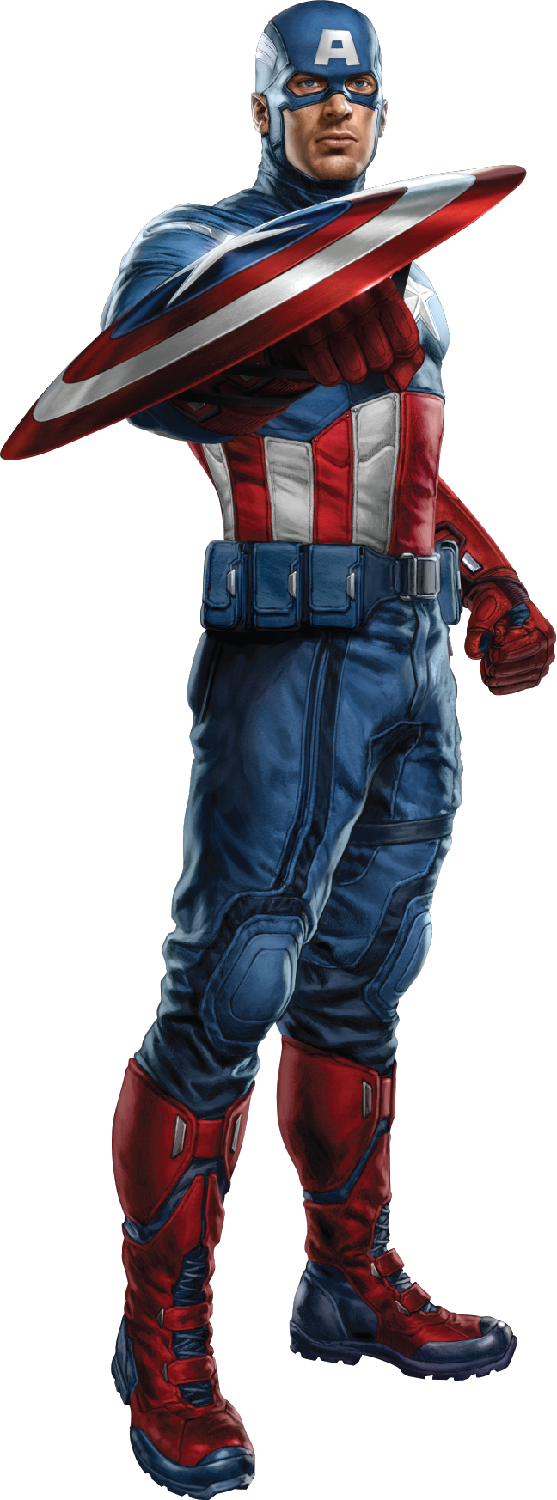 Captain America With Shield PNG Image