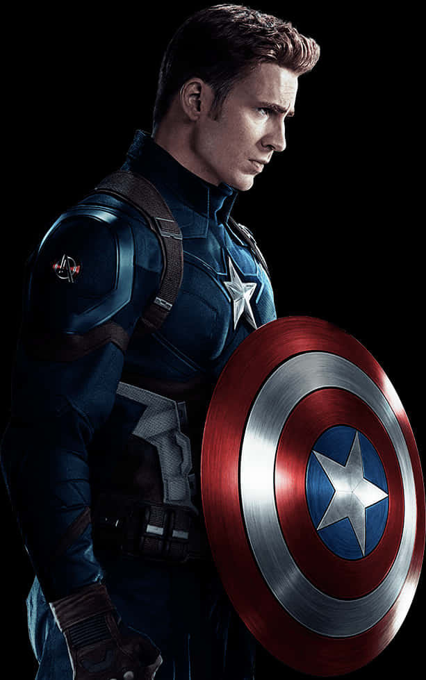 Captain America With Shield PNG Image