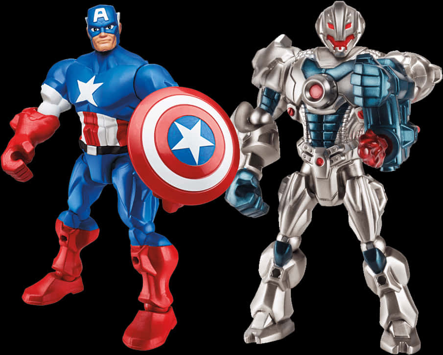 Captain Americaand Ultron Action Figures PNG Image