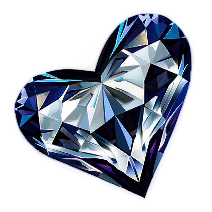 Captivating Diamond Heart Adornment Png Eer44 PNG Image