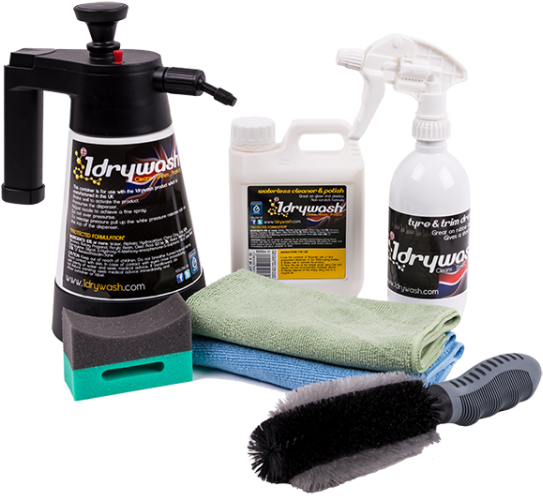 Car Cleaning Products Set PNG Image