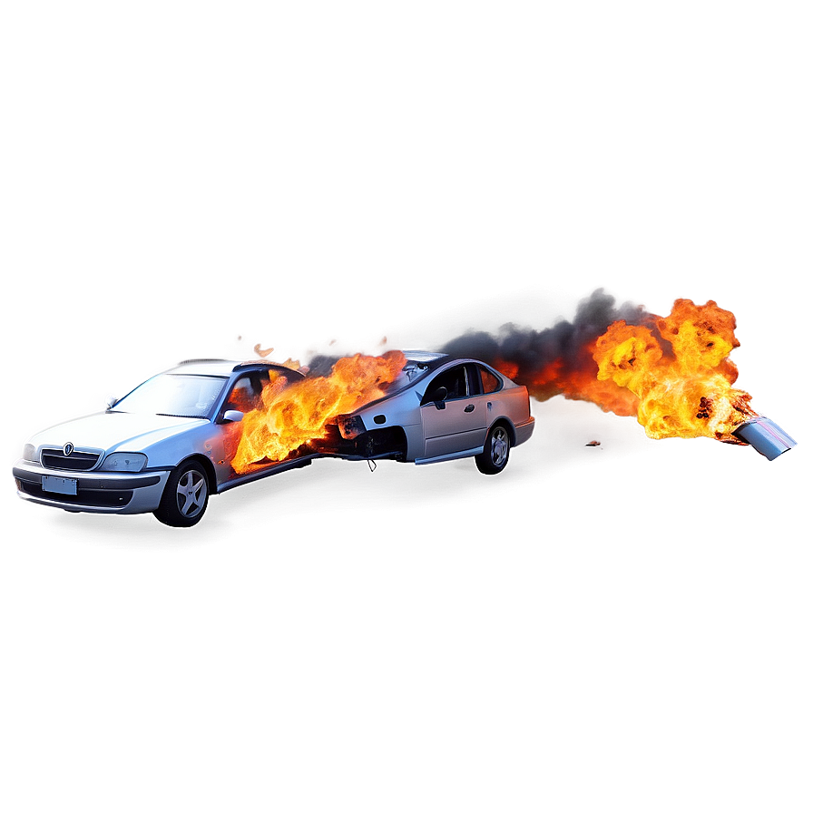 Car Crash Fire Explosion Png Tkn PNG Image