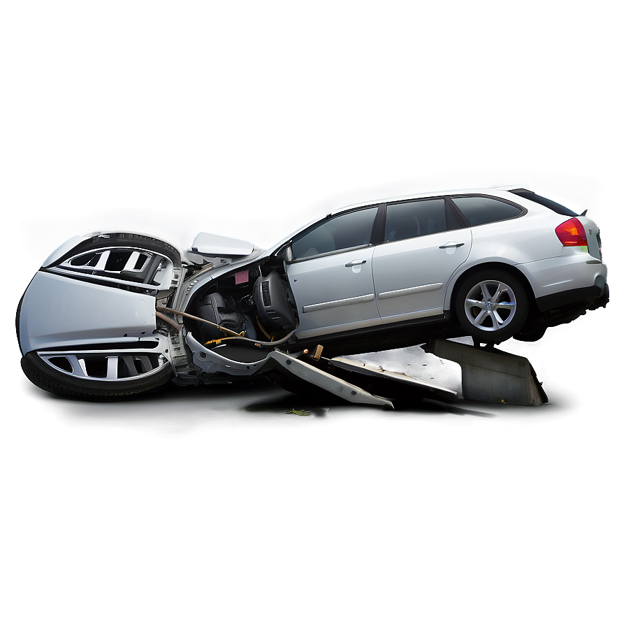 Car Rollover Crash Scene Png Qtg13 PNG Image