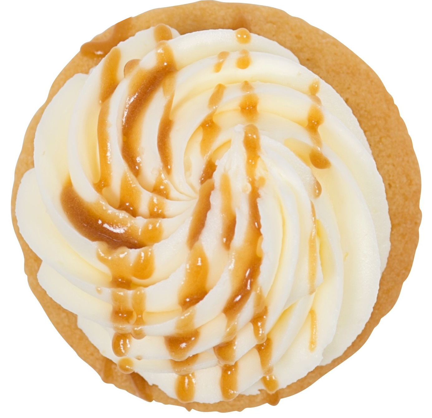 Caramel Drizzled Cream Tart PNG Image