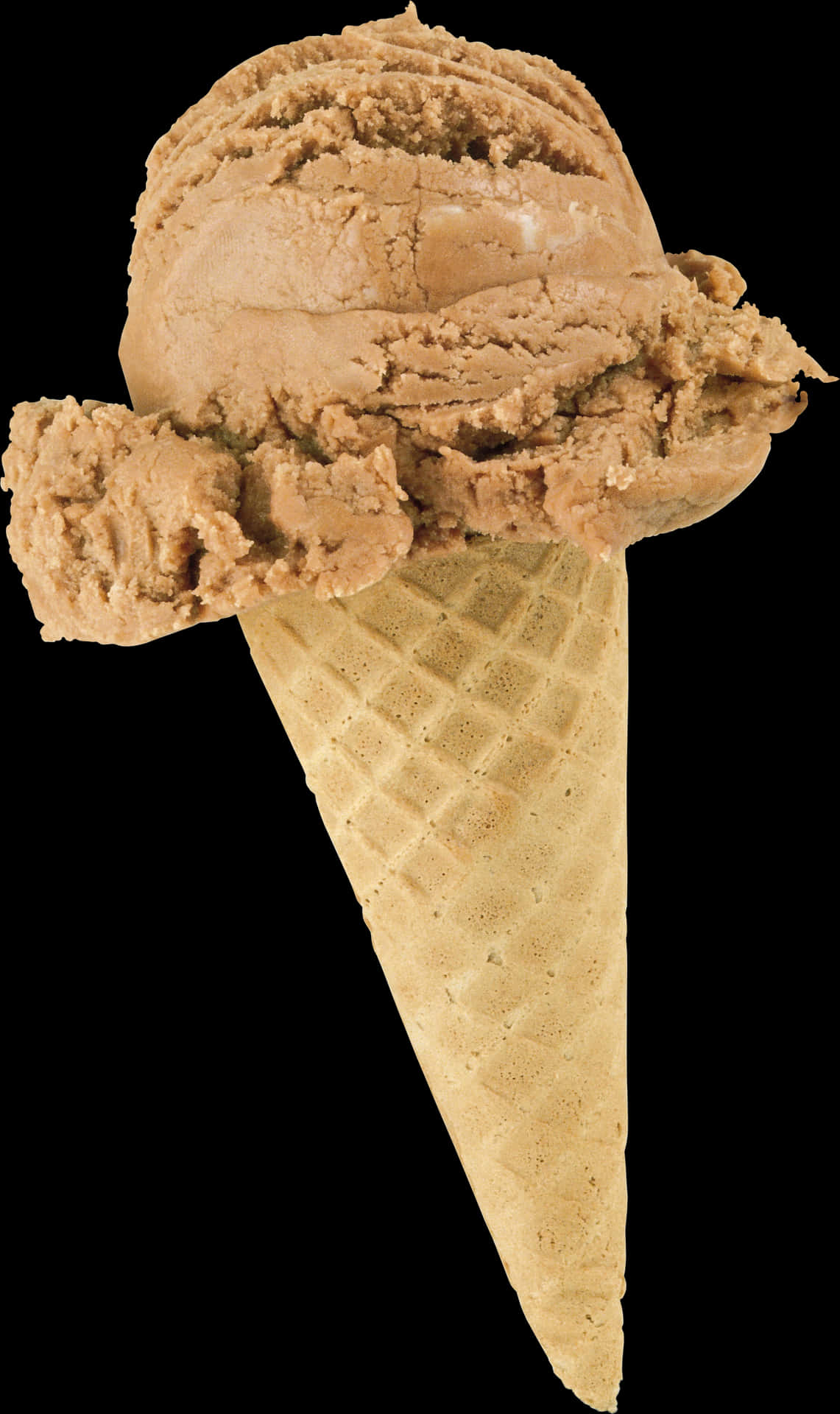 Caramel Ice Cream Cone PNG Image