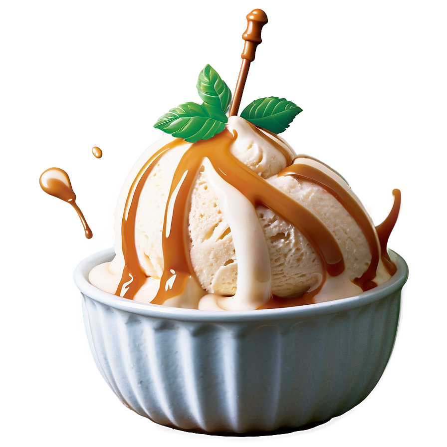 Caramel Swirled Ice Cream Png 34 PNG Image