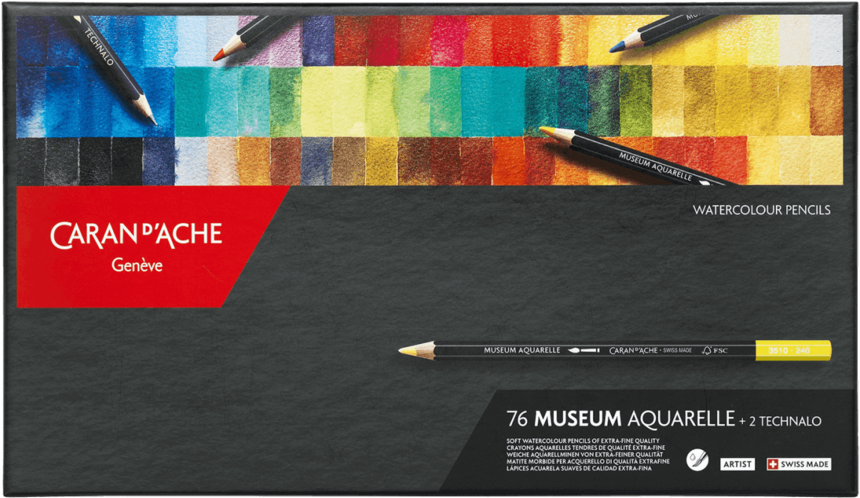 Carand' Ache Museum Aquarelle Pencils Set PNG Image