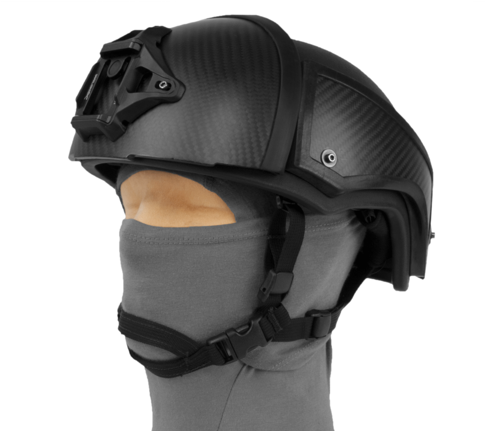 Carbon Fiber Motorcycle Helmet Side View PNG Image