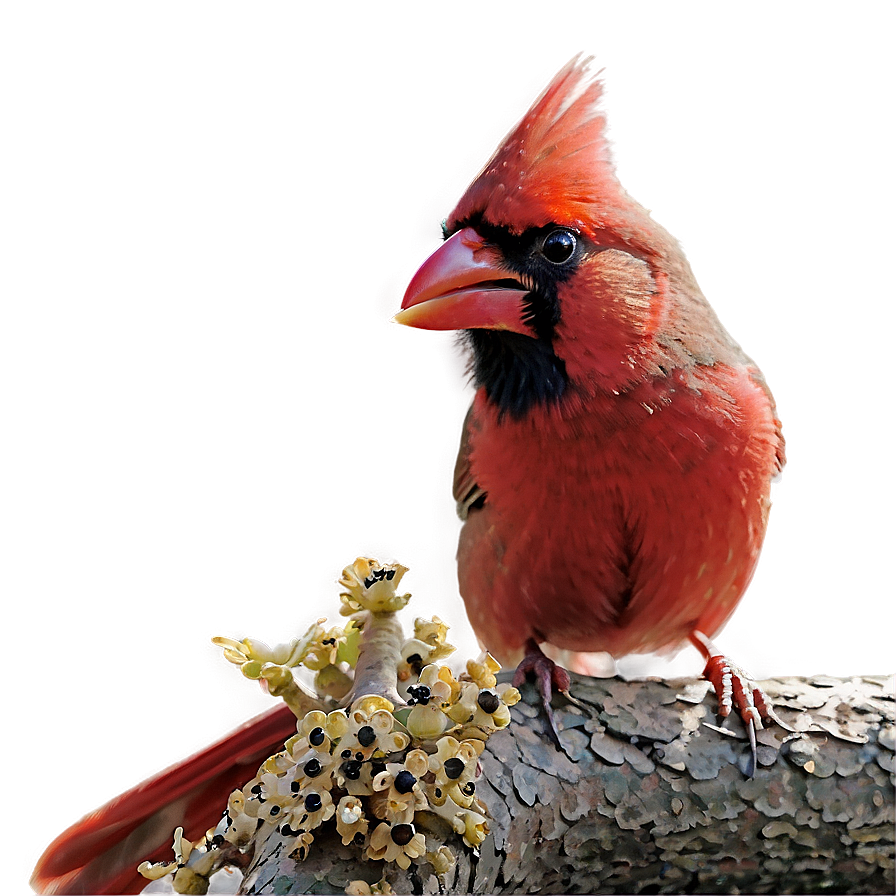 Cardinal Eating Png 05242024 PNG Image