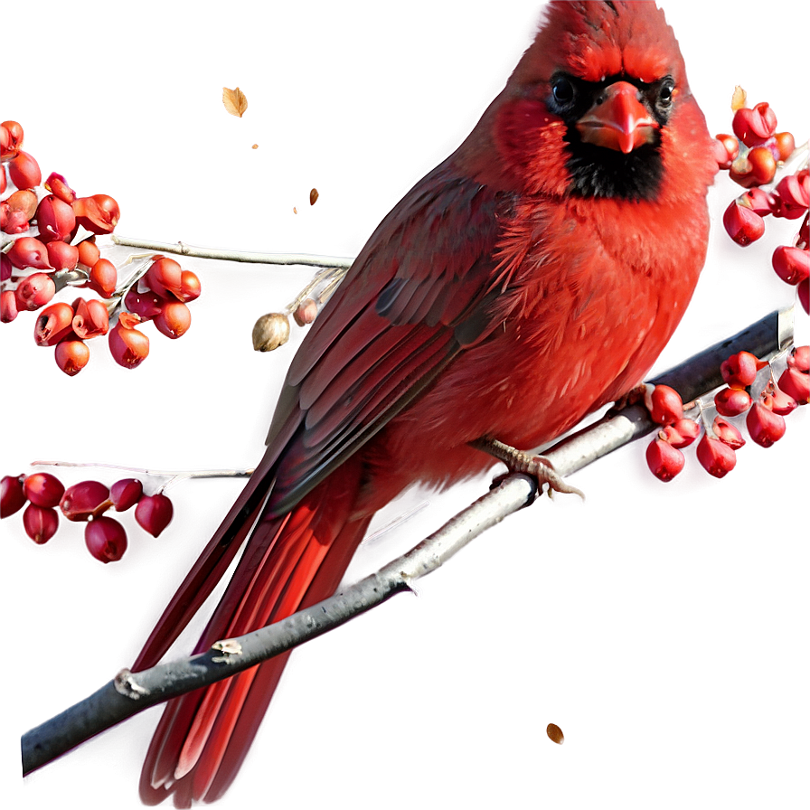 Cardinal In Autumn Png Wnn PNG Image