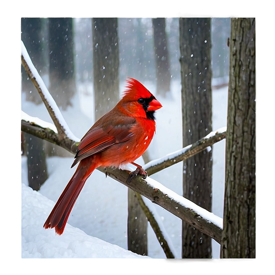 Cardinal In Snow Png 05242024 PNG Image