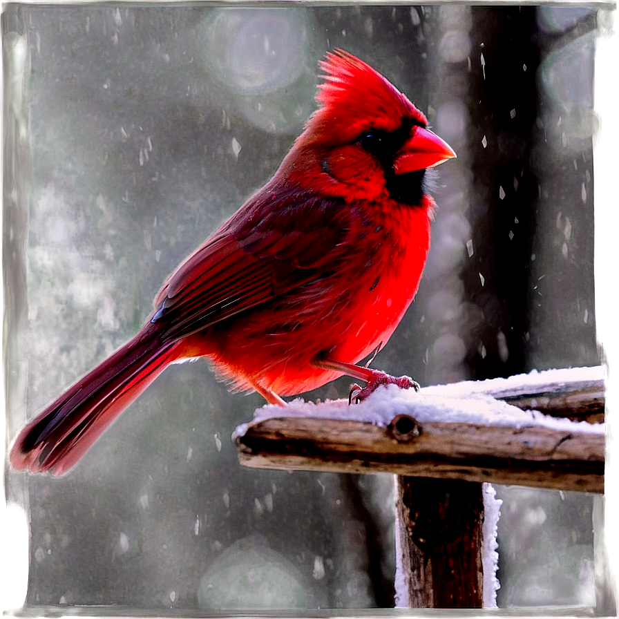 Cardinal In Winter Png Kdf28 PNG Image