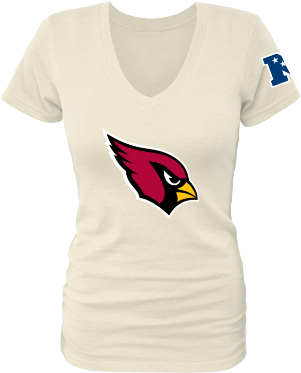 Cardinals Logo Womens V Neck T Shirt PNG Image