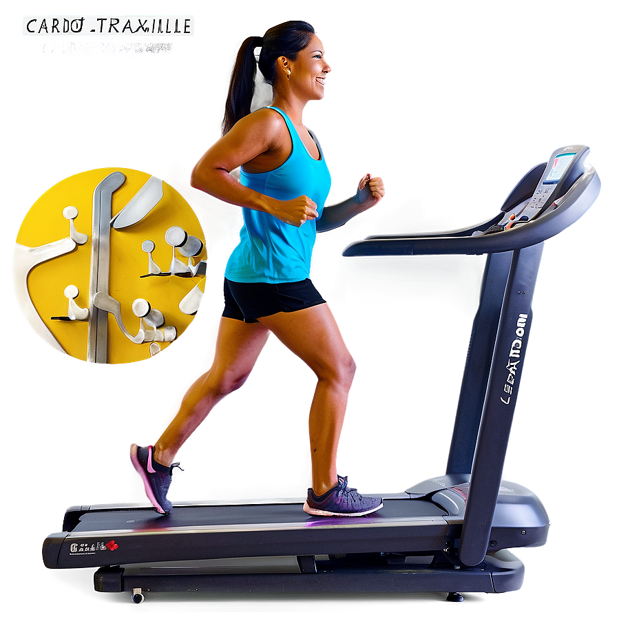 Cardio Training Treadmill Png 6 PNG Image