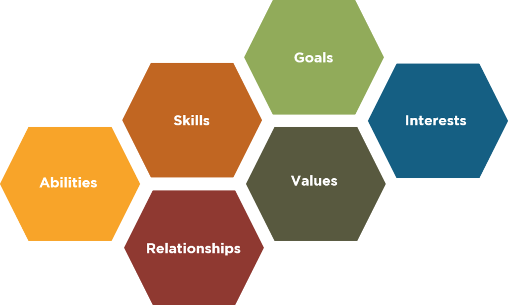 Career Development Hexagon Chart PNG Image