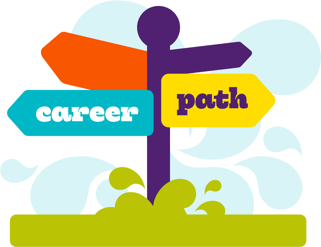 Career Path Direction Sign Illustration PNG Image