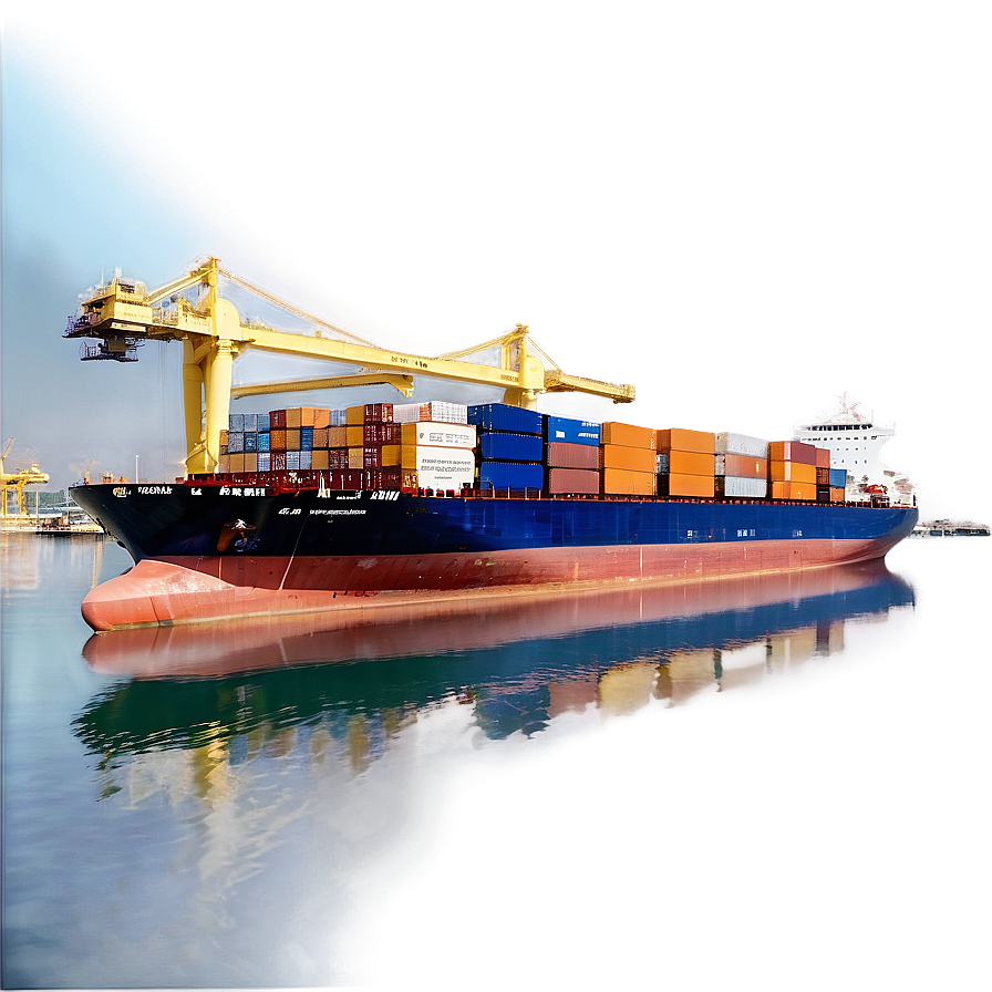 Cargo Ship At Dock Png Bgf95 PNG Image