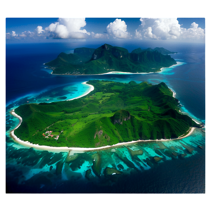 Caribbean Island Aerial View Png Kwl31 PNG Image