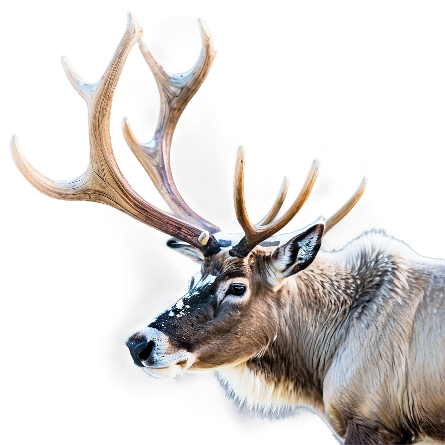 Caribou By Frozen Lake Png 06292024 PNG Image