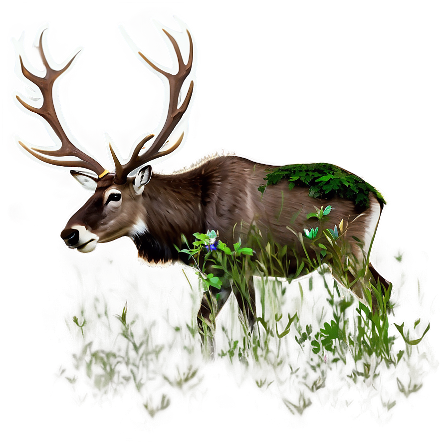 Caribou In Summer Meadow Png Mqf29 PNG Image