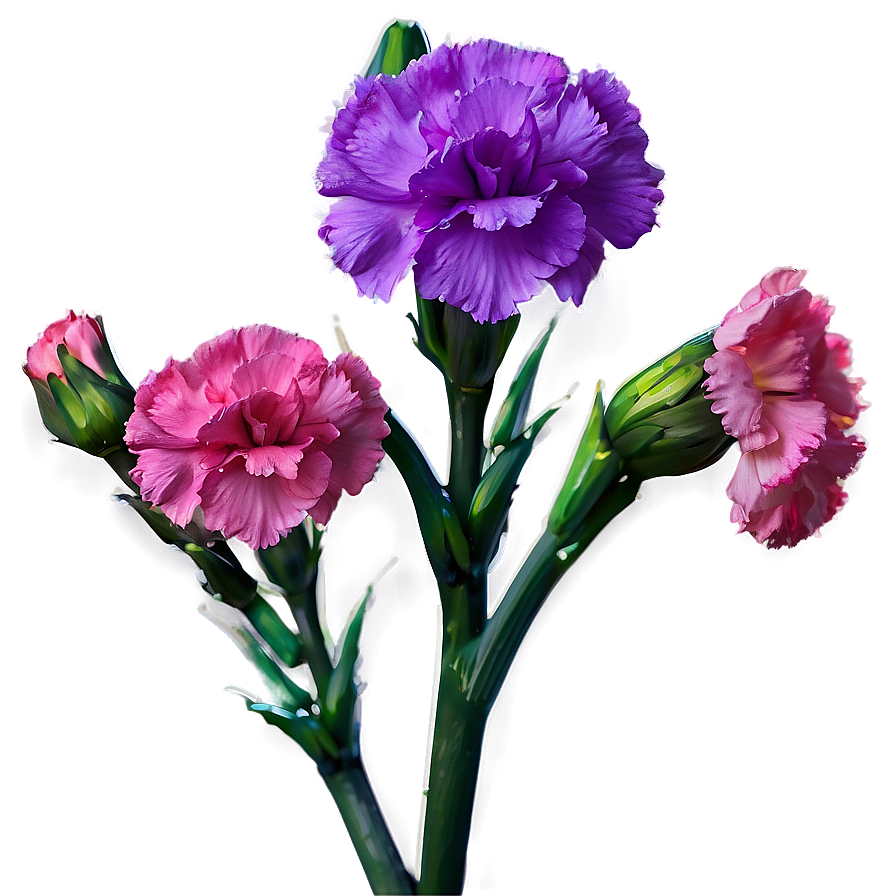 Carnation Dew Drops Png Hbj6 PNG Image