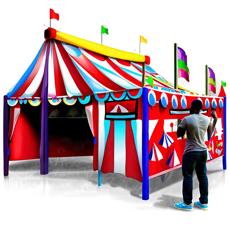 Carnival Tent Illustration Png Ptf27 PNG Image