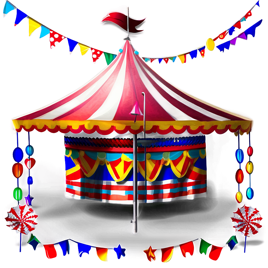 Carnival Tent With Bunting Png 06282024 PNG Image