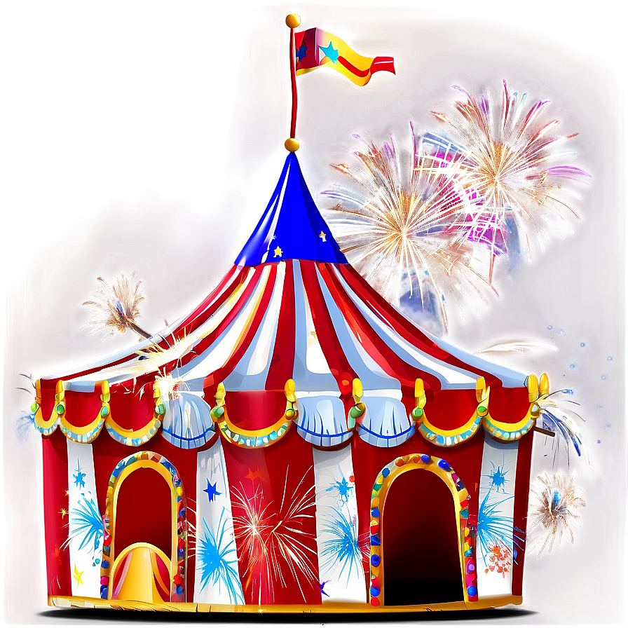 Carnival Tent With Fireworks Png Ngk81 PNG Image