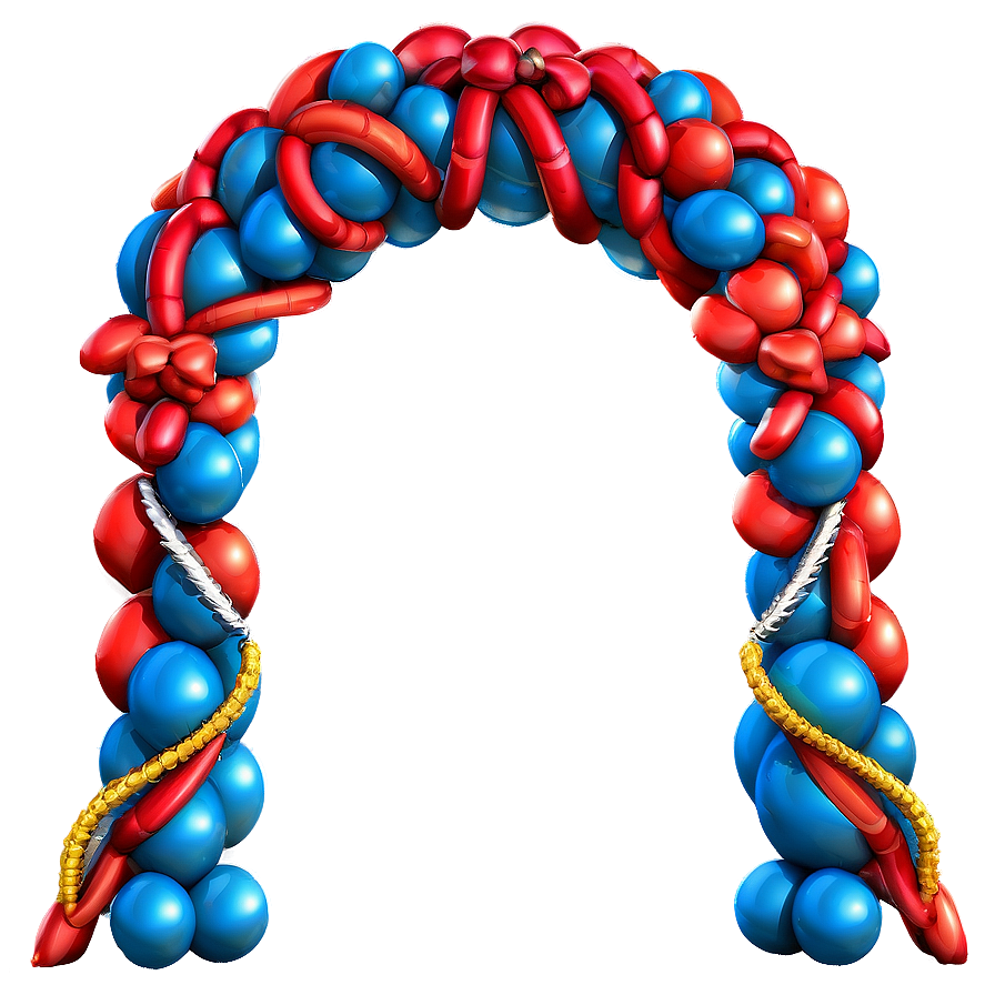 Carnival Theme Balloon Arch Png 06212024 PNG Image