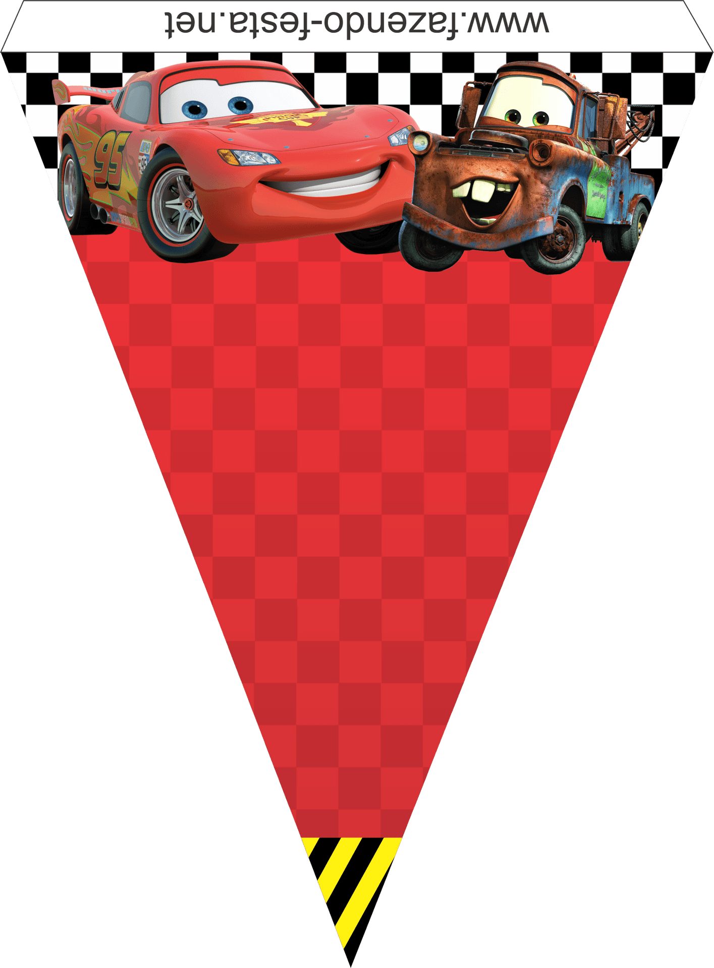 Cars Animated Movie Pennant PNG Image