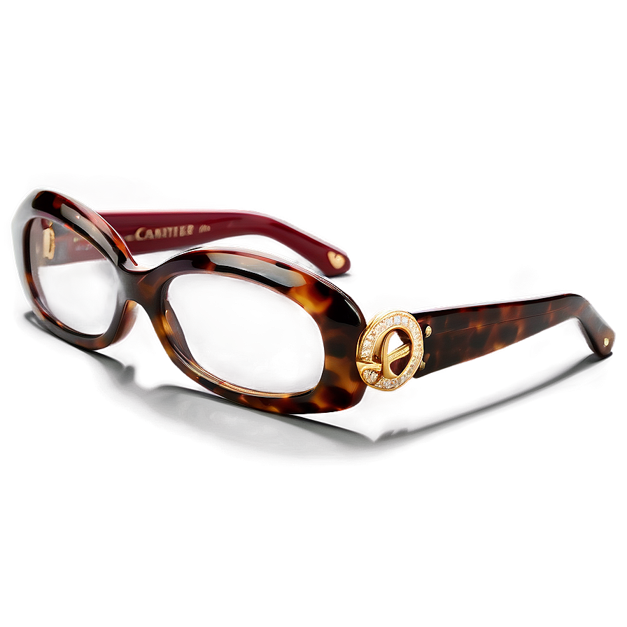 Cartier Tortoise Glasses Png Sep PNG Image