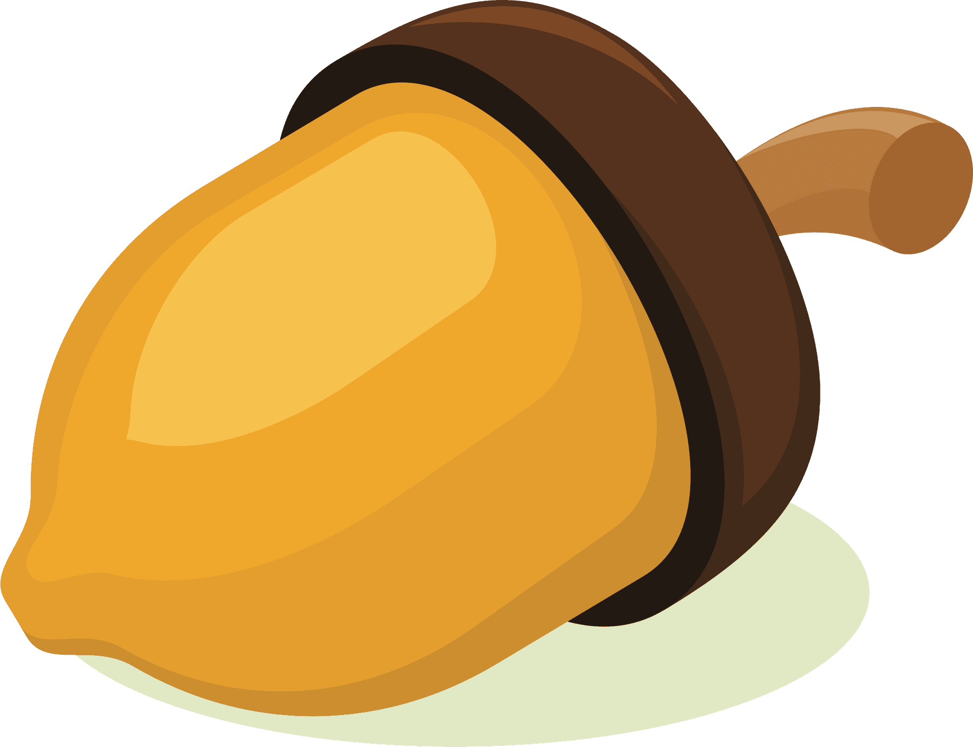 Cartoon Acorn Illustration PNG Image