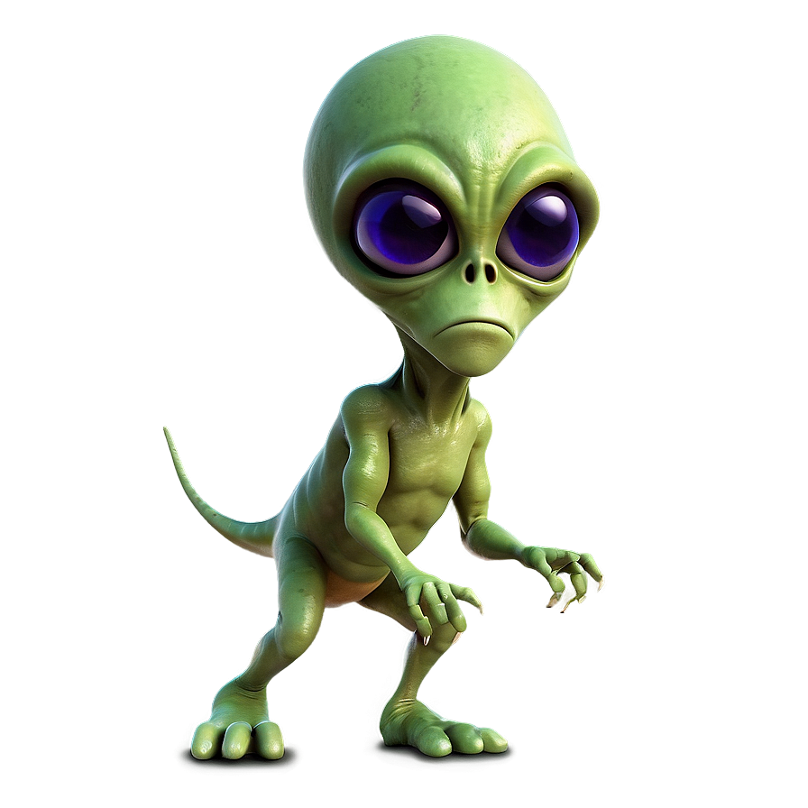 Cartoon Alien With Antenna Png Cwt PNG Image