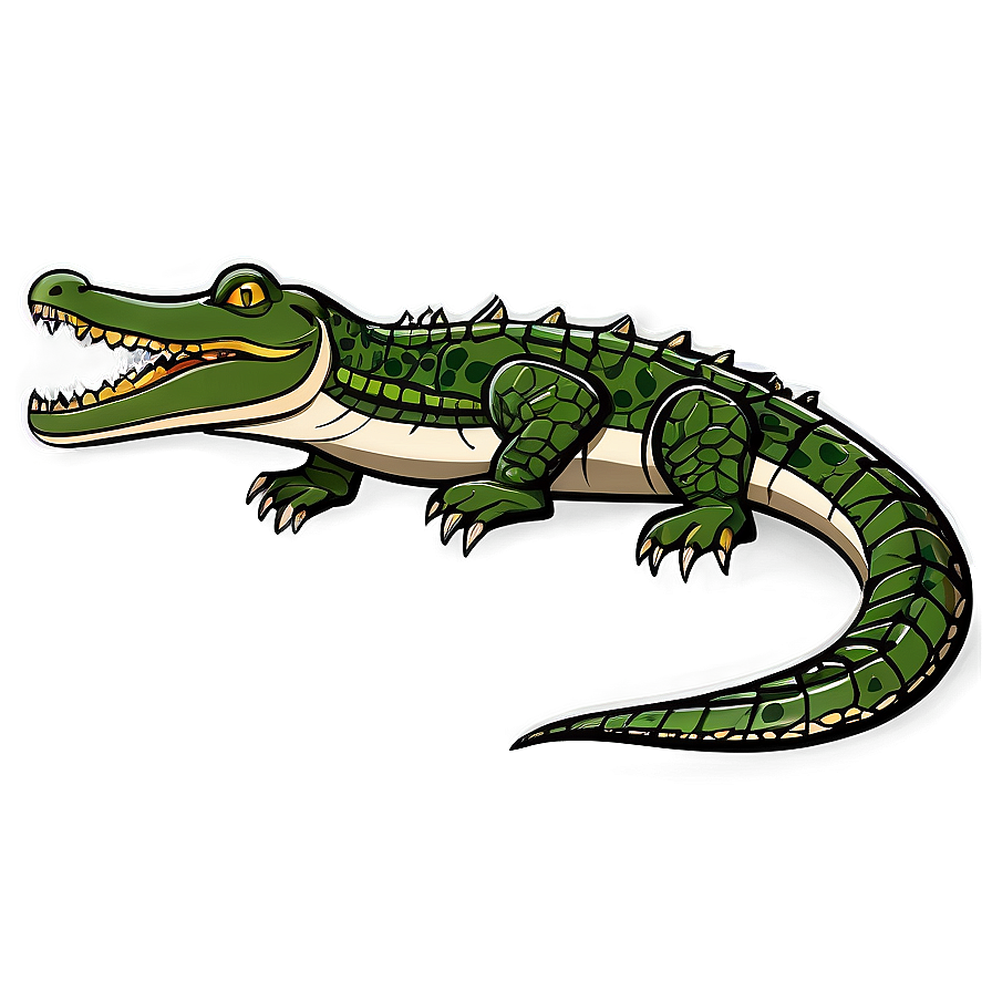 Cartoon Alligator Design Png Wvw PNG Image