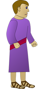 Cartoon Ancient Roman Man Illustration PNG Image