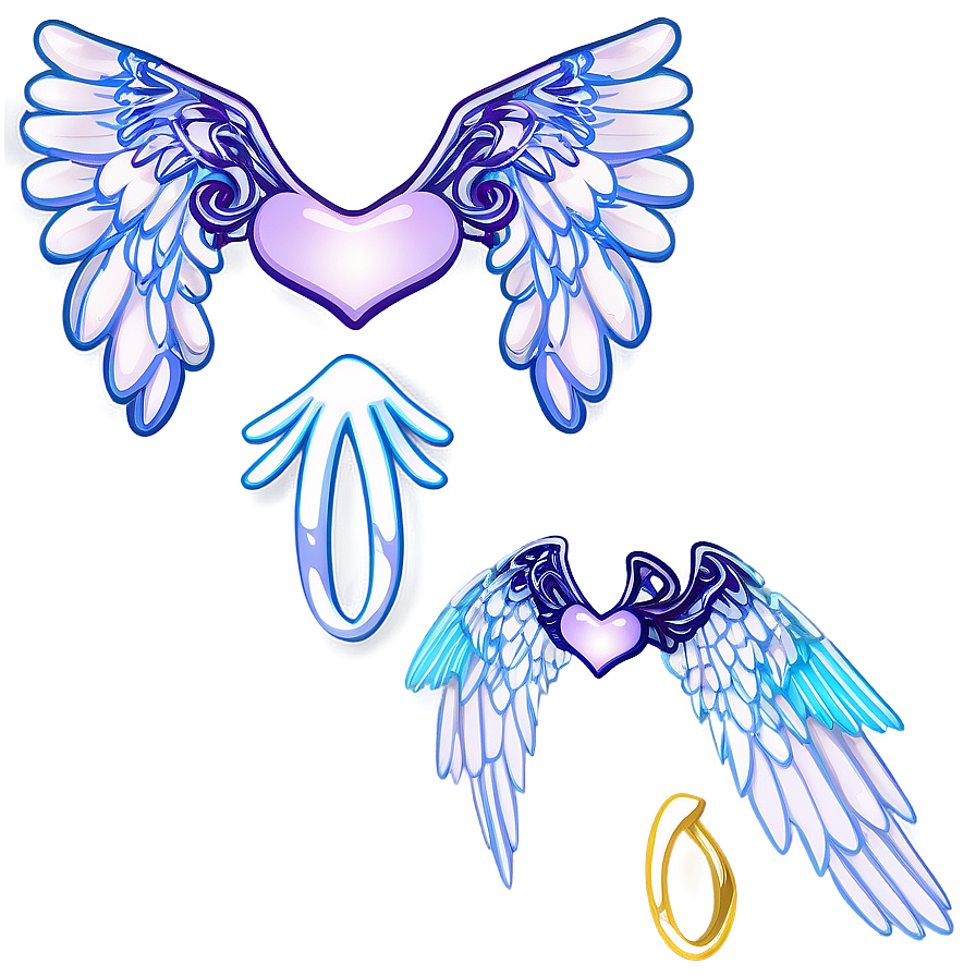 Cartoon Angel Wings Artwork Png 05042024 PNG Image