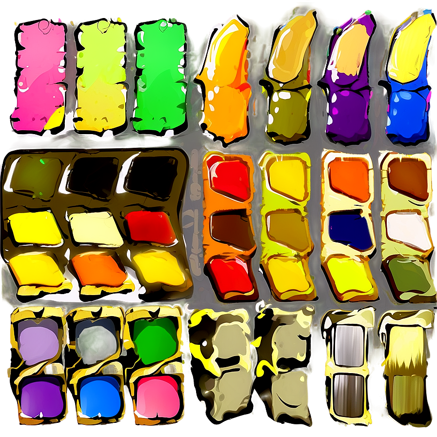 Cartoon Art Palette Png Nii65 PNG Image