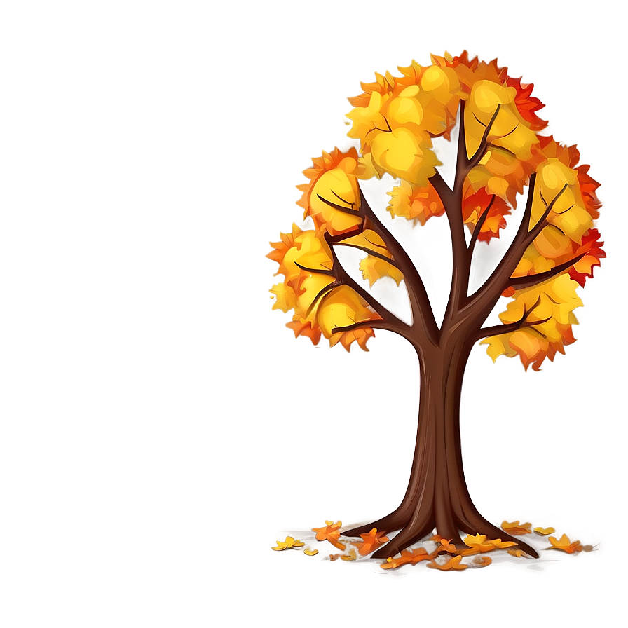 Cartoon Autumn Tree Png Uox PNG Image