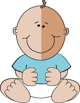 Cartoon Baby Sitting PNG Image