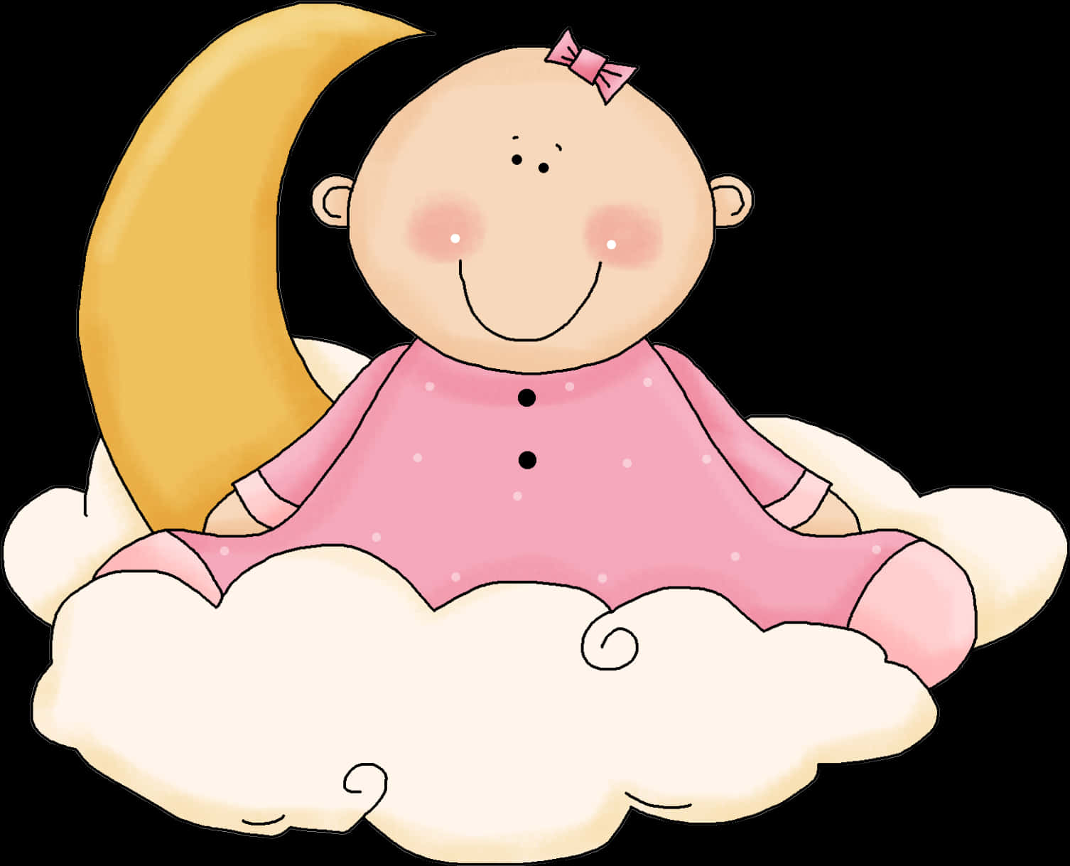 Cartoon Babyon Moon PNG Image