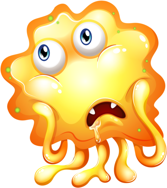 Cartoon Bacteria Character PNG Image