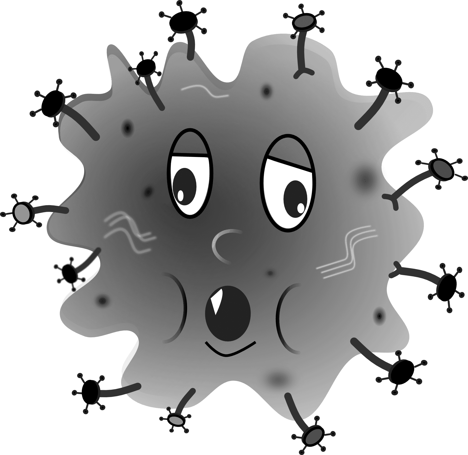 Cartoon Bacteria Character PNG Image