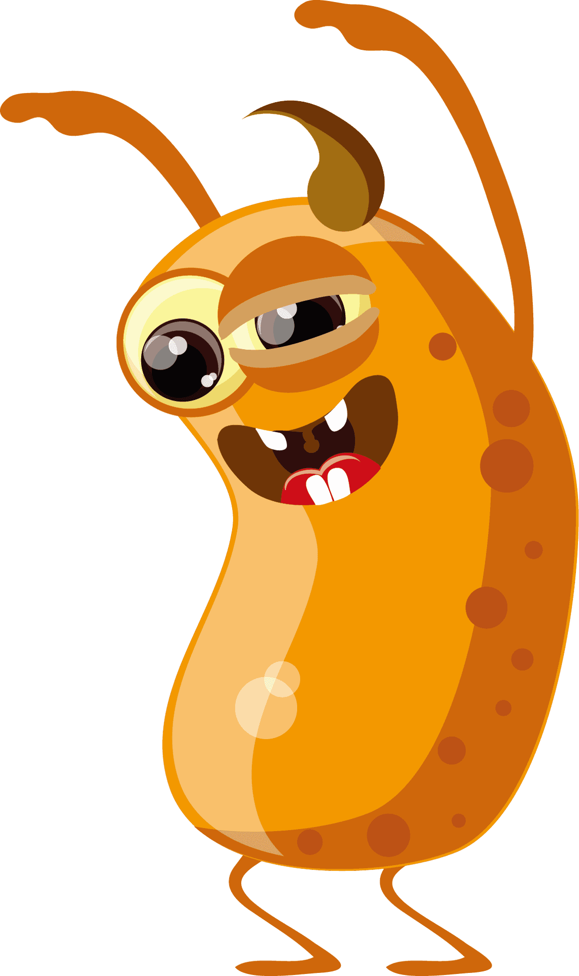 Cartoon Bacteria Character PNG Image