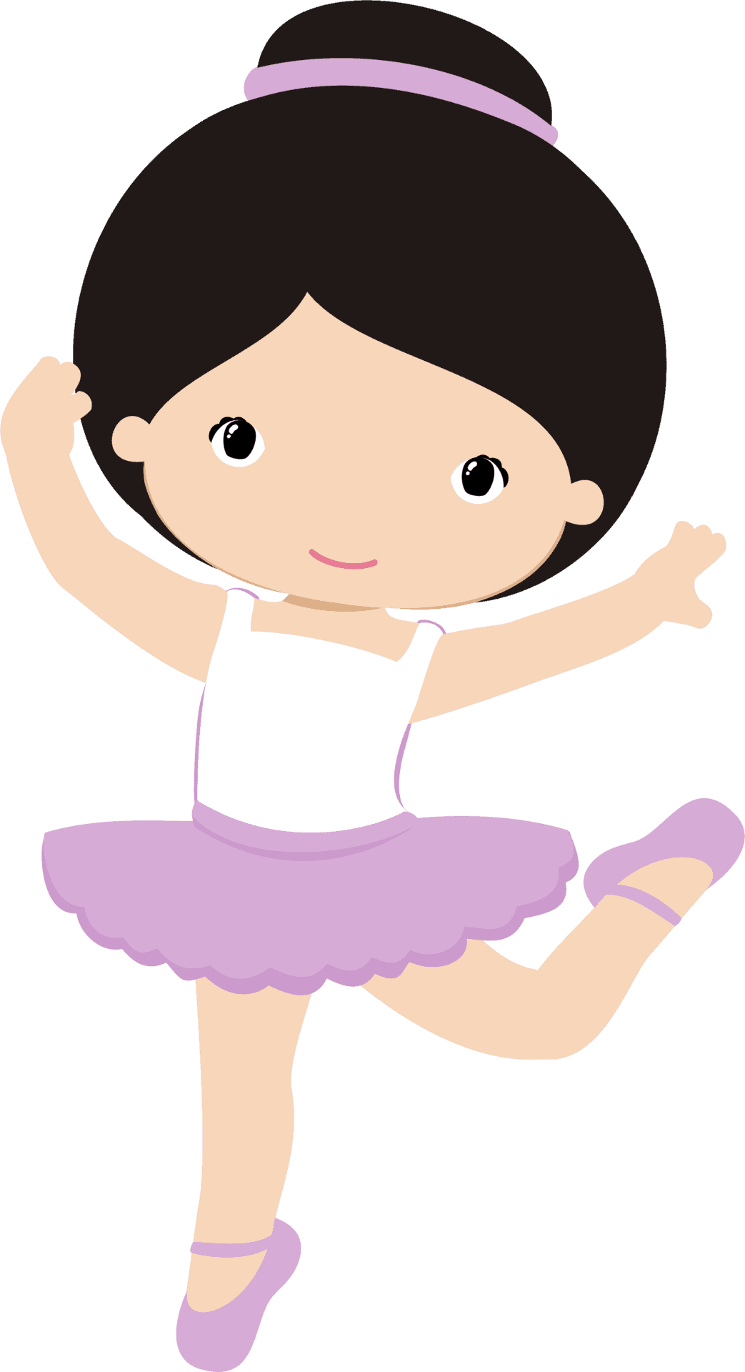 Cartoon Ballerina Posing PNG Image