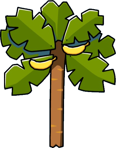 Cartoon Banana Tree Illustration PNG Image