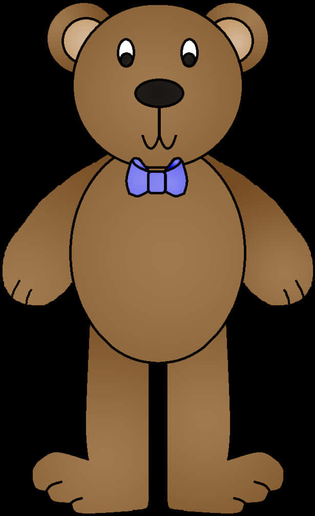 Cartoon Bear With Bow Tie.png PNG Image