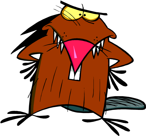 Cartoon Beaver Character PNG Image